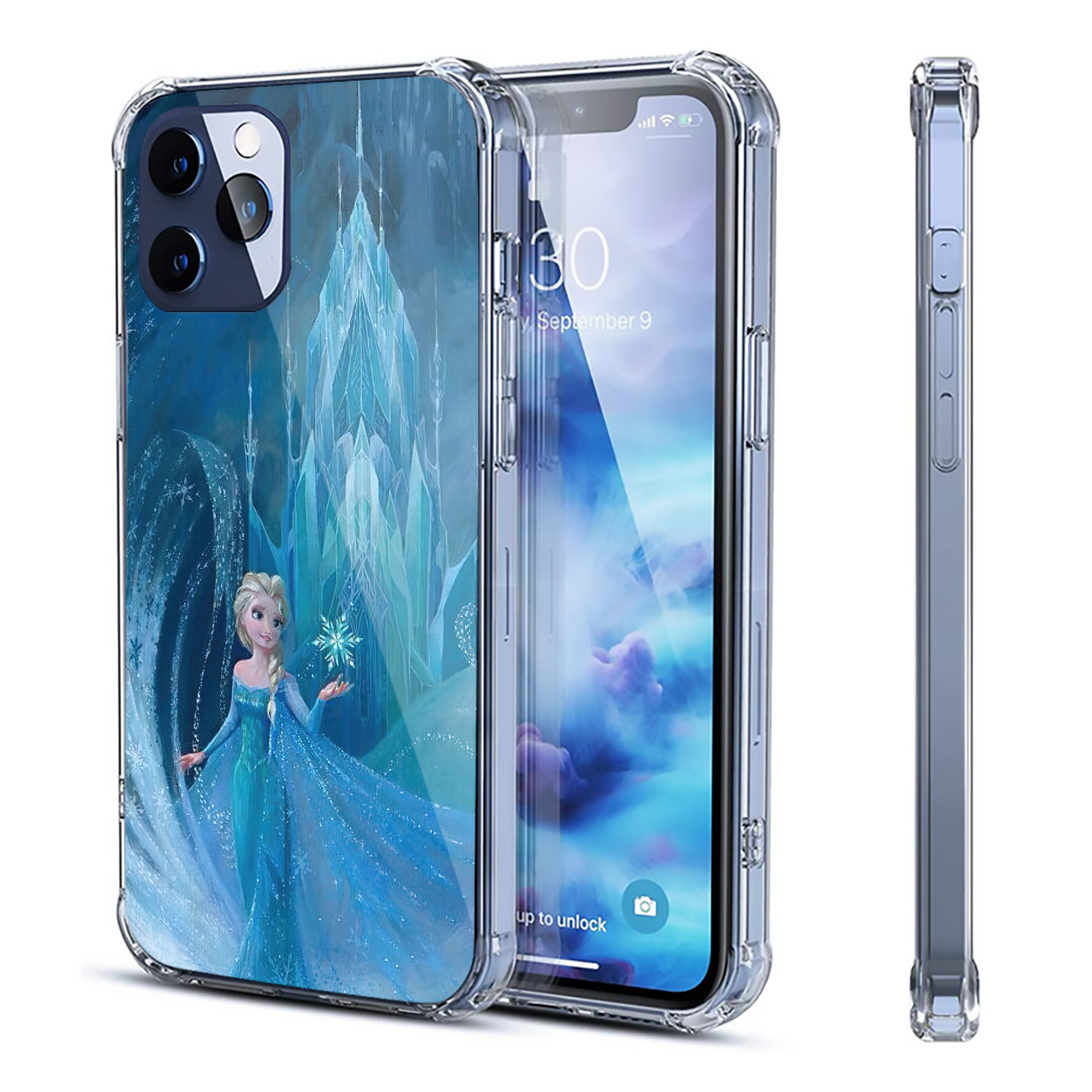 （画像用） アナと雪の女王 アンナ エルサ Frozen Anna Elsa 【iPhone 12シリーズ対応】透明スマホケース（クリアソフトケース）